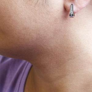 14K Gold 1/4 Cttw Channel - Set Brilliant Round - Cut Diamond Hoop Earrings (H - I Color, I1 - I2 Clarity) - Rieworkes