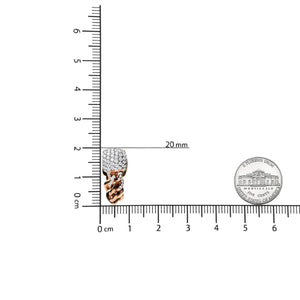 18K Rose Gold 3/4 Cttw Round Diamond Pave Cuban Chain Huggie Earrings (G - H Color, SI1 - SI2 Clarity) - Rieworkes