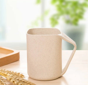 Wheat Square Mouth Oblique Toothbrush Cup