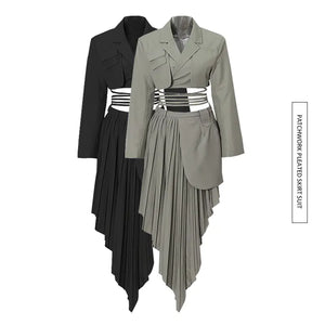 2024 Spring Women's Two-Piece Suit with Skirt Set