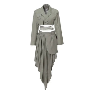 2024 Spring Women's Two-Piece Suit with Skirt Set