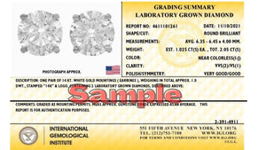 .925 Sterling Silver 1/2 Cttw Miracle Set Princess - cut Diamond Solitaire Stud Earrings (H - I Color, SI2 - I1 Clarity) - Rieworkes