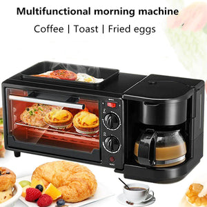 3-in-1 Breakfast Machine: Coffee Maker & Toaster
