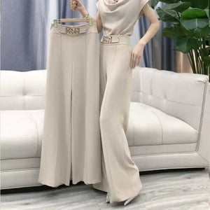 2023 Women's Casual Wide-Leg Skirt Set for Summer