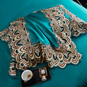 Luxury Belle Series Silk Cotton Bedding Set (4 Pieces)