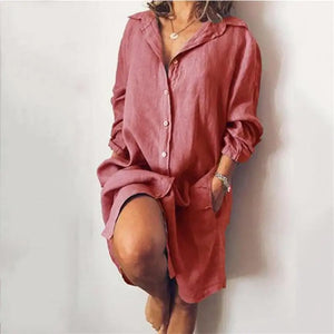Long Sleeve Solid Color Cardigan and Skirt Set for Women