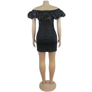 ZL1922 Women's Sexy Club Bubble Collar Dress