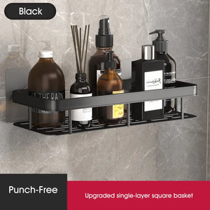 Easy Mount Bath Organizer: No-Drill Wall-Mounted Shelves