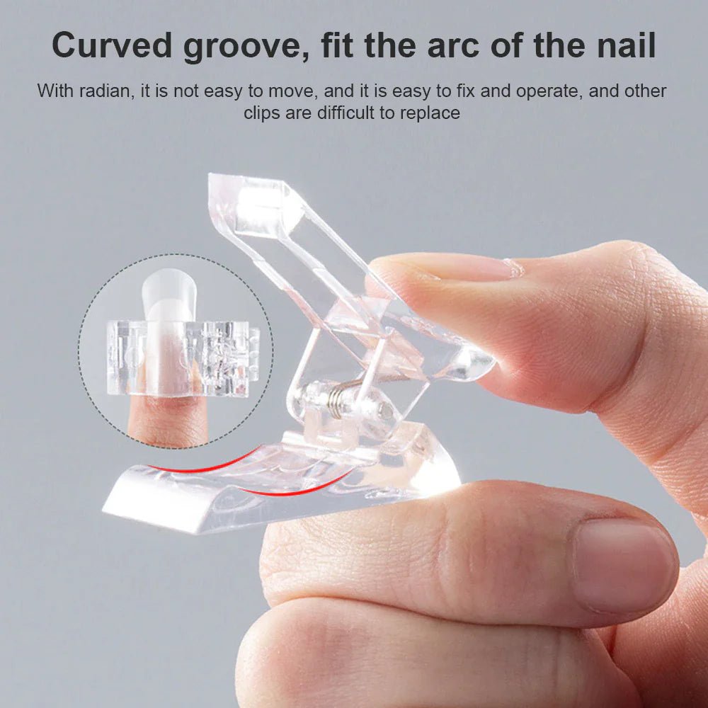 10 PCS Nail Tips Clip Quick Building Poly Builder Gel DIY Extension Clamp Clips - Rieworkes