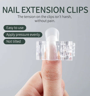 10 PCS Nail Tips Clip Quick Building Poly Builder Gel DIY Extension Clamp Clips - Rieworkes