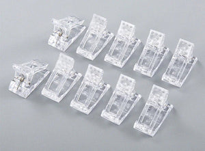 10 PCS Nail Tips Clip Quick Building Poly Builder Gel DIY Extension Clamp Clips - Rieworkes