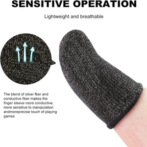 10 Pcs Screen PUBG Gaming Finger Sleeve Game Controller Mobile Sweatproof Gloves - Rieworkes