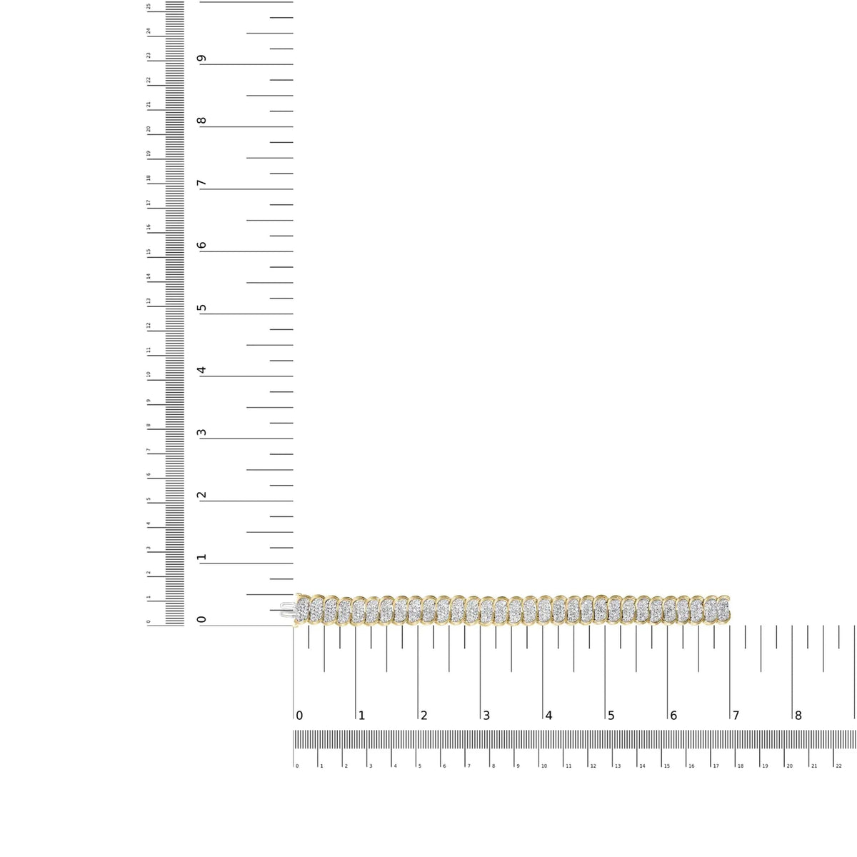 10k Yellow Gold 5.00 Cttw Diamond Oval Banded Link Bracelet (I - J Color, I1 - I2 Clarity) - 7" Inches - Rieworkes