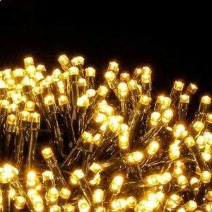 10M LED String Lights with 100 Flashing Bulbs & Black Wire - Rieworkes