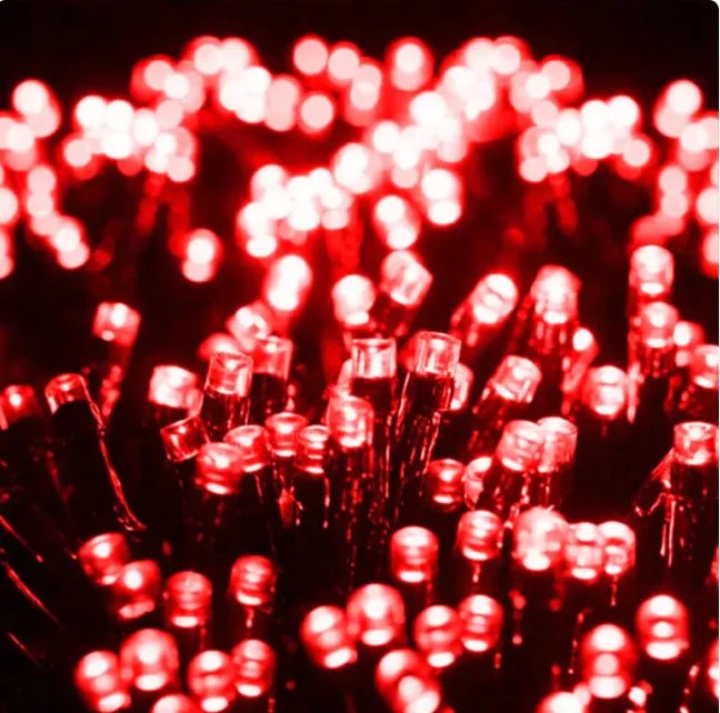 10M LED String Lights with 100 Flashing Bulbs & Black Wire - Rieworkes