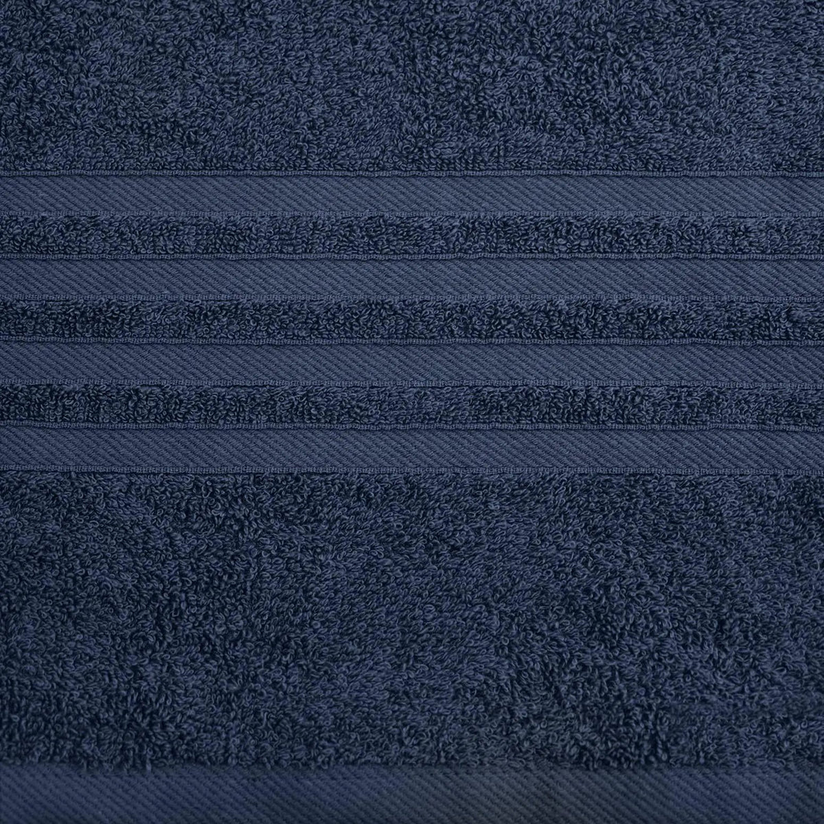 12 Pcs Bath Towel Set for Bathroom Wealuxe Collection 100% Cotton Soft Navy Blue - Rieworkes