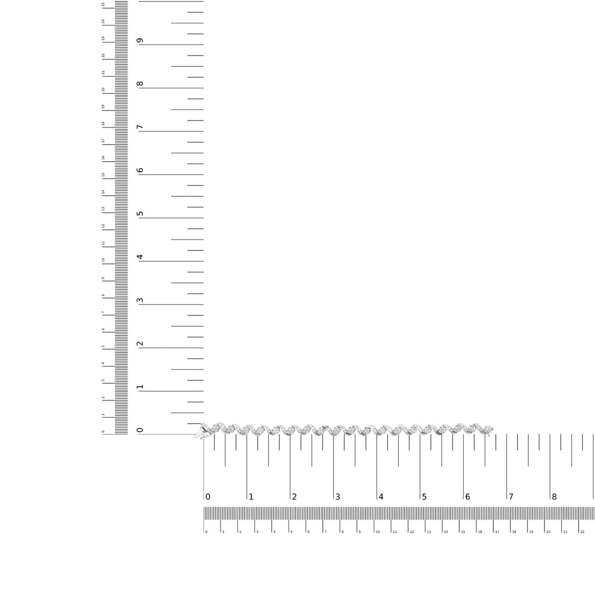 14K White Gold 2.00 Cttw Diamond Cluster and Spiral Link Bracelet (I - J Color, I1 - I2 Clarity) - 7&quot; - Rieworkes