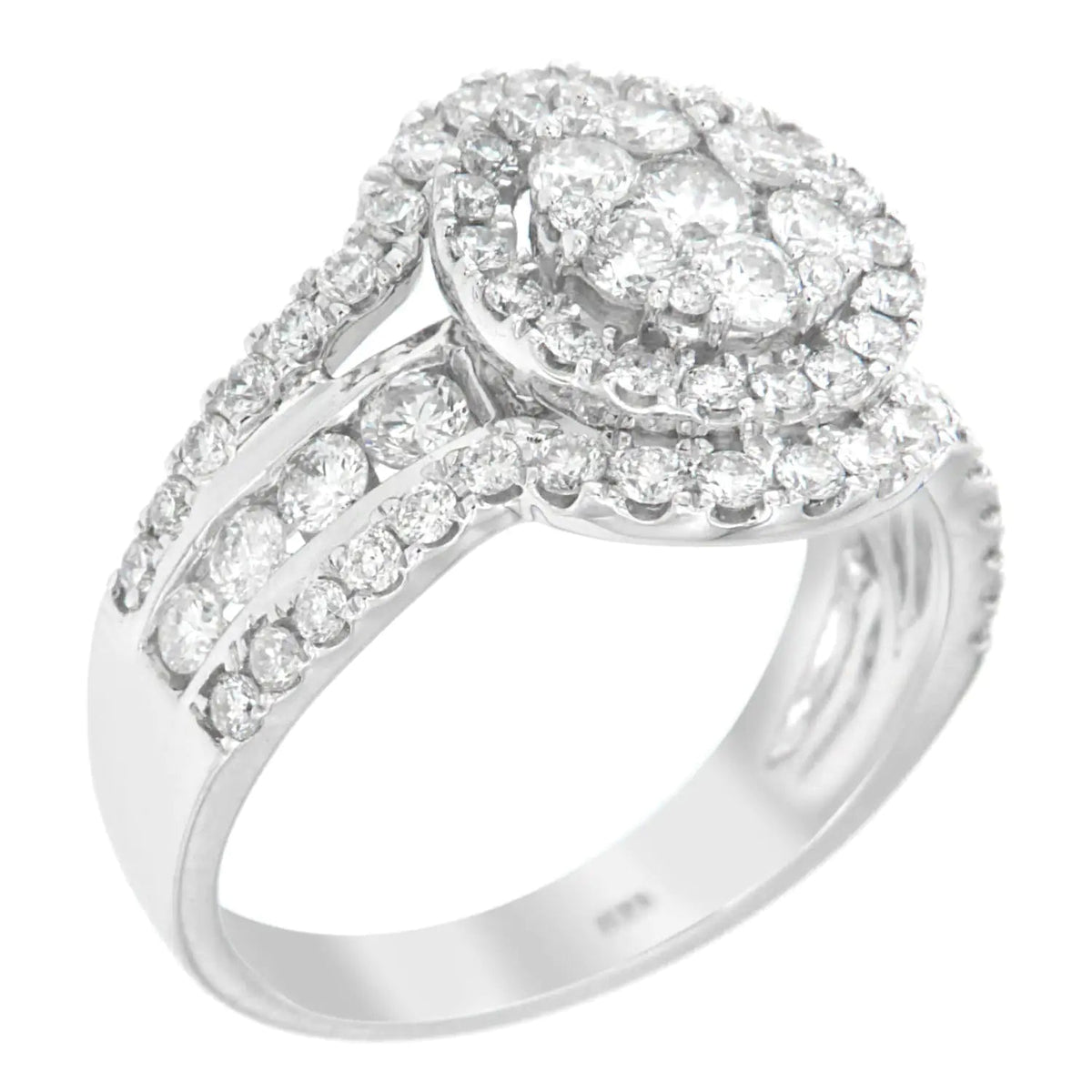 14k White Gold 2ct TDW Diamond Engagement Ring (H - I,SI2 - I1) - Rieworkes