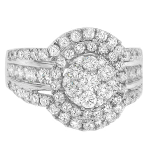 14k White Gold 2ct TDW Diamond Engagement Ring (H - I,SI2 - I1) - Rieworkes