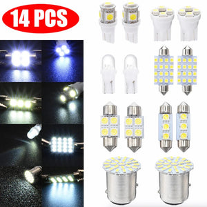 14Pcs T10 36mm LED Interior Car Accessories Kit Map Dome License Plate Lights - Rieworkes