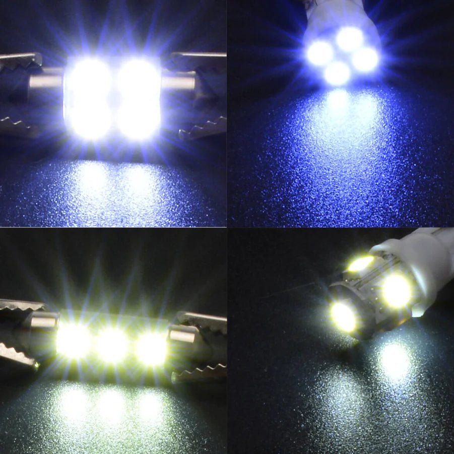 14Pcs T10 36mm LED Interior Car Accessories Kit Map Dome License Plate Lights - Rieworkes