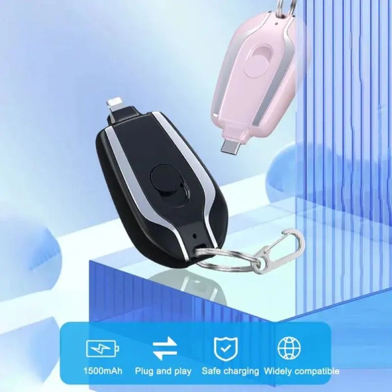 1500mAh Iphone Portable Charger Keychain Charger With Type - C - Rieworkes
