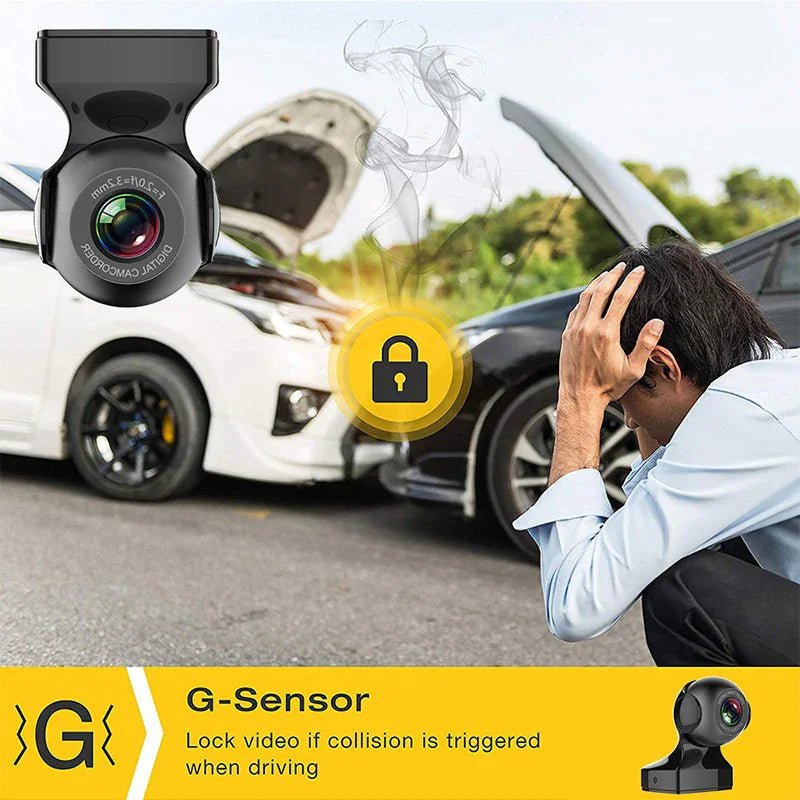 170° WiFi Dash Cam Recorder Car Camera HD 1080P Car DVR Vehicle Video G - Sensor - Rieworkes