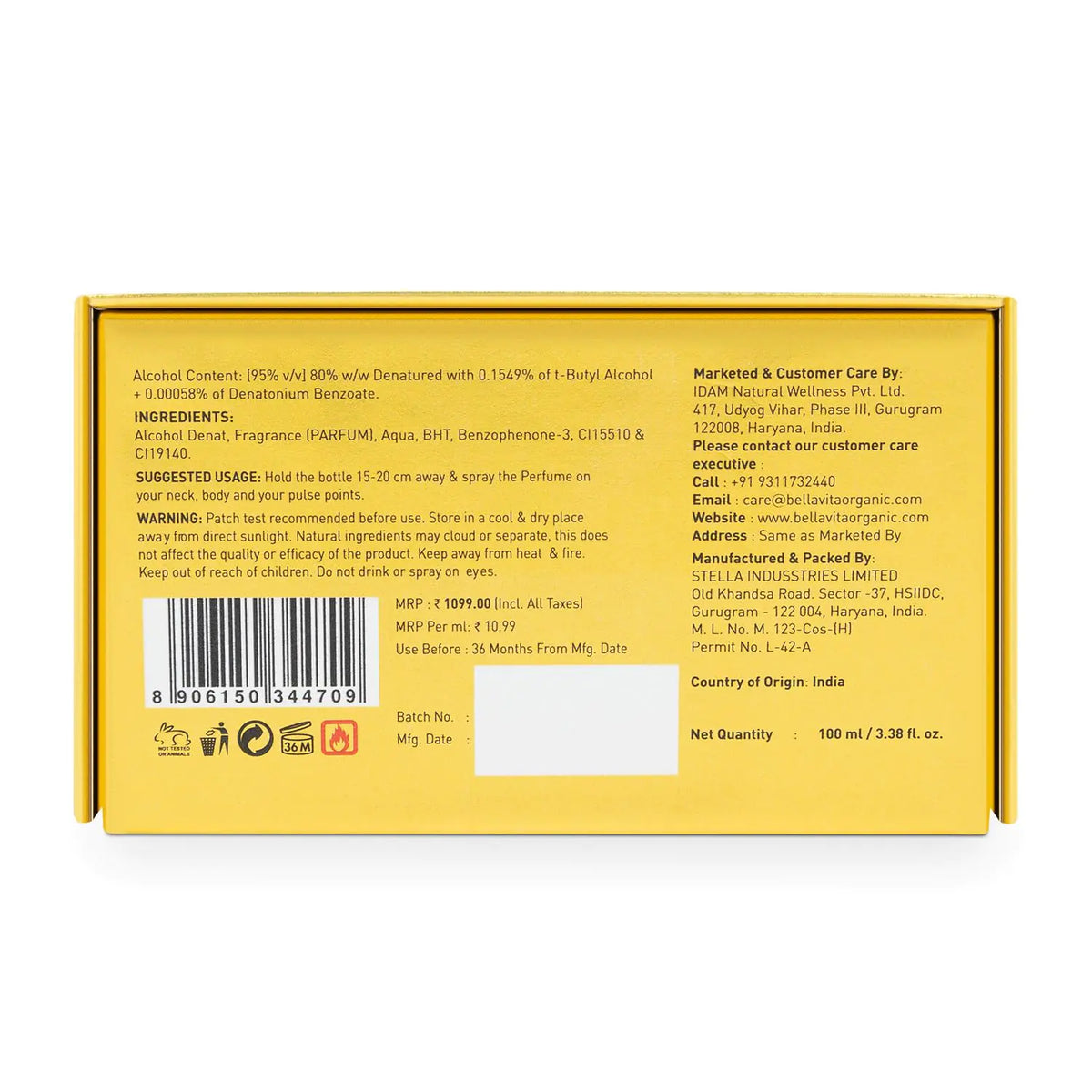 OUD GOLD Eau De Parfum (3.38 fl. oz.) | Intense Arabian Perfume for women &amp; men | Notes : Caramel, Orris, Rose, Jasmine | Family: Woody, Gourmand, Floral, and Oud | Vegan &amp; cruelty free OUD GOLD