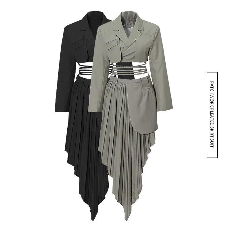 2024 Spring Women&#39;s Two-Piece Suit with Skirt Set