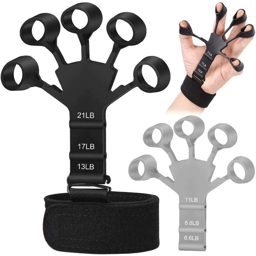 1pcs Silicone Gripster Grip Strengthener Finger Stretcher Hand Grip Trainer Gym Fitness Training And Exercise Hand Strengthene - Rieworkes