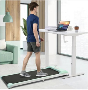 2 - in - 1 Under Desk Electric Treadmill 2.5HP with Remote Control & Display for Home, Office, and Gym - Rieworkes