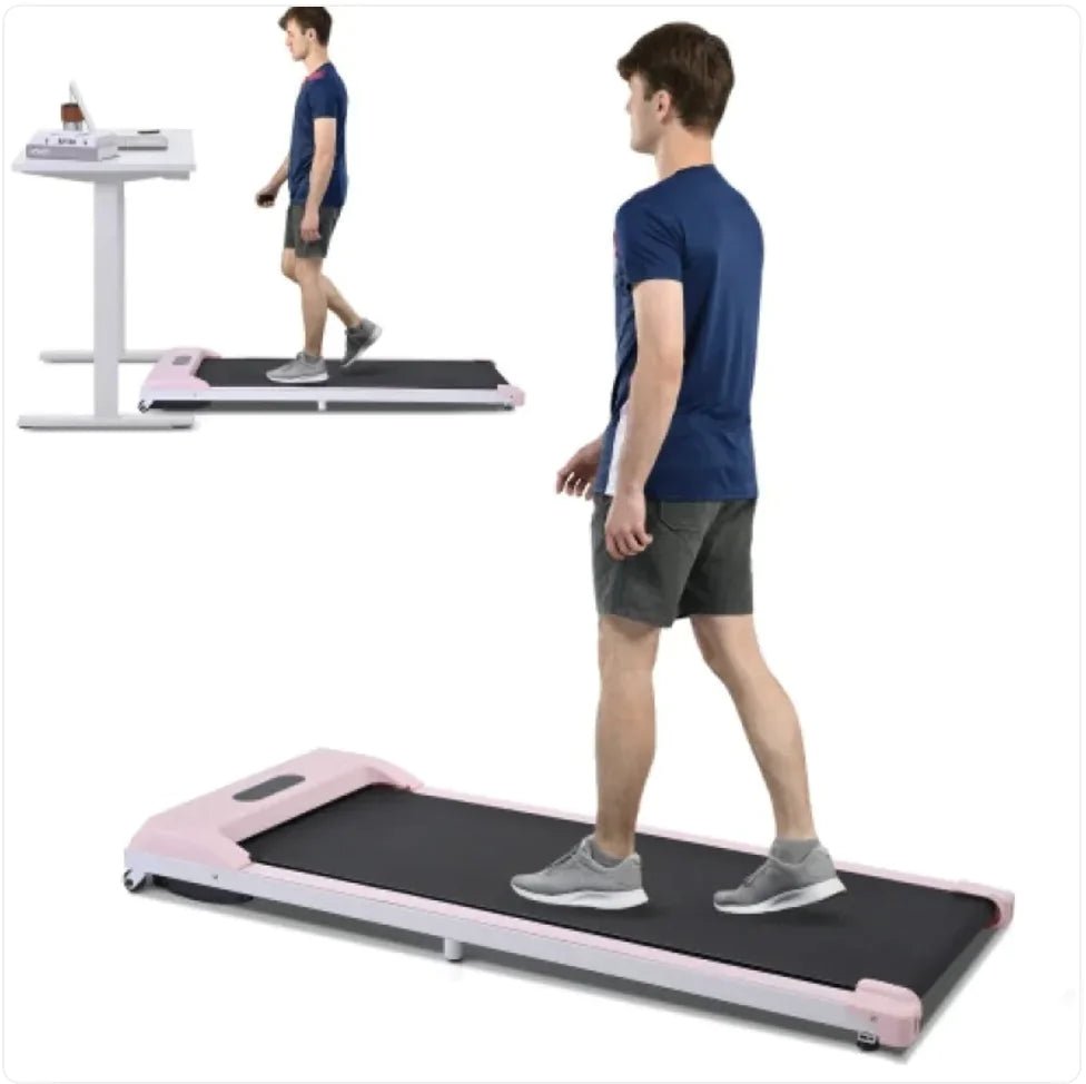 2 - in - 1 Under Desk Electric Treadmill 2.5HP with Remote Control &amp; Display for Home, Office, and Gym - Rieworkes