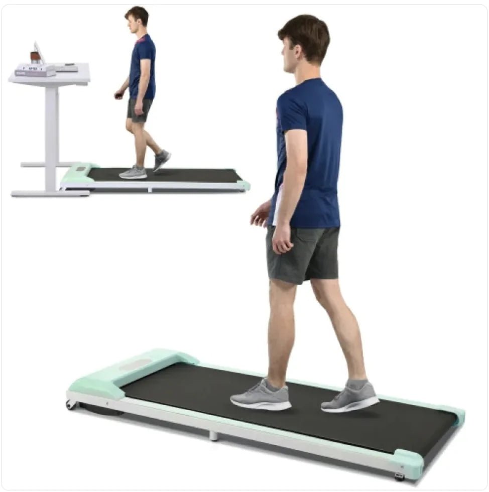 2 - in - 1 Under Desk Electric Treadmill 2.5HP with Remote Control &amp; Display for Home, Office, and Gym - Rieworkes
