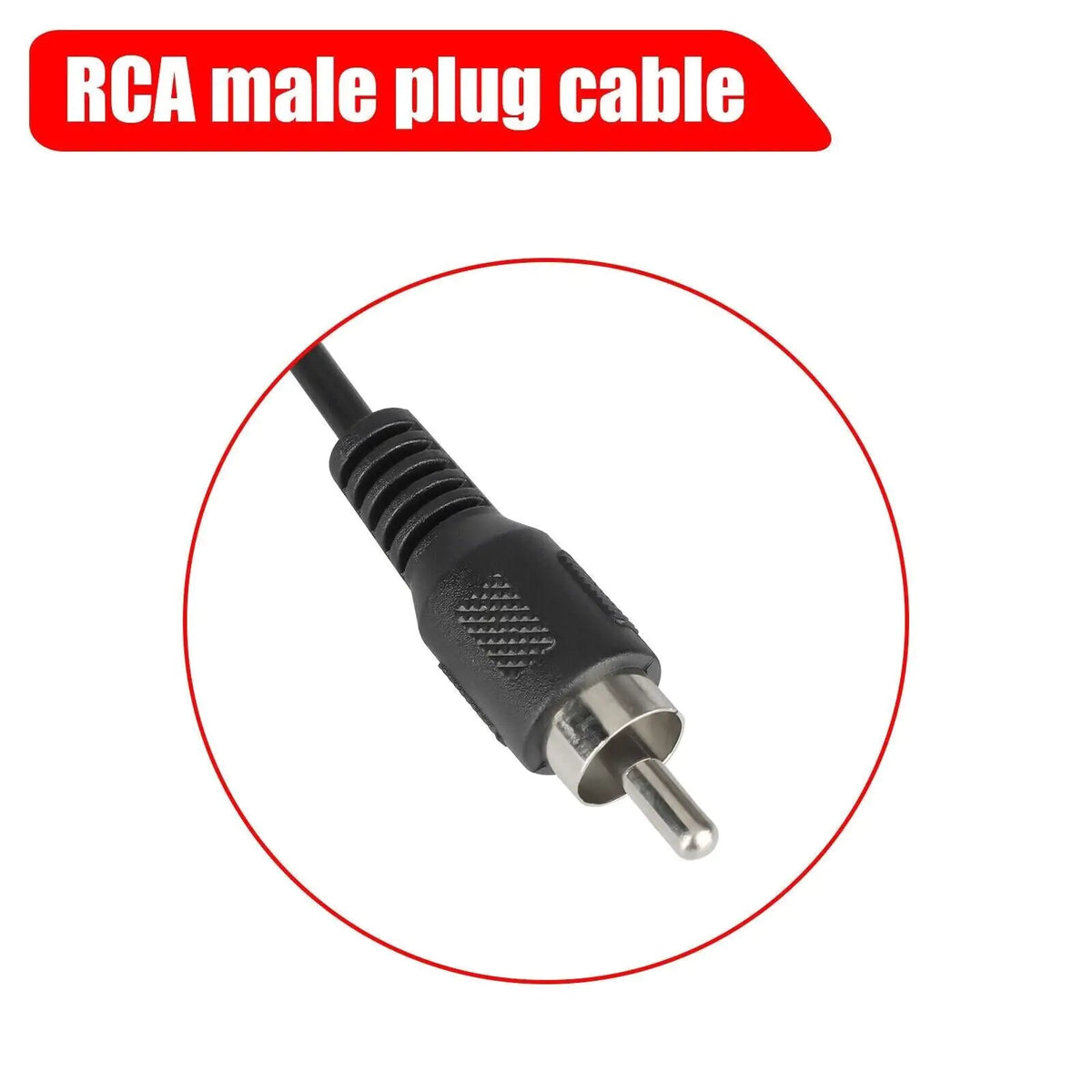 2 - Pack 10 FT RCA Male Plug to Bare Wire Audio Speaker Subwoofer HDTV Cable Cord - Rieworkes
