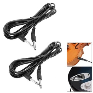 2 PACK 10FT Electric Patch Cord Guitar Amplifier Amp Cable Right Angle 90 Degree - Rieworkes