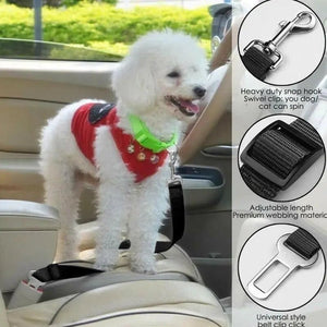 2 Pack Cat DOG PET Safety Seatbelt Car Vehicle Seat Belt Adjustable Harness Lead - Rieworkes