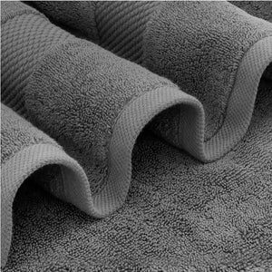 2 Pack Luxury Soft Bath Sheet Towels 650 GSM Extra Large 35x70 inch Grey Color - Rieworkes