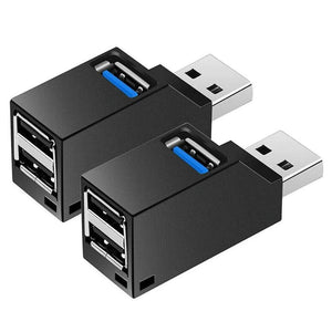 2 Pcs 3 Port USB 3.0 Hub Portable High Speed Splitter Box For PC Notebook Laptop - Rieworkes
