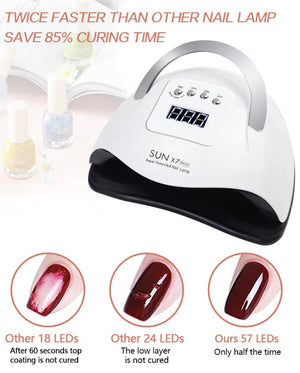 220W Nail Dryer LED Lamp UV Light Polish Gel Curing Machine Electric Manicure - Rieworkes