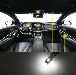 28pcs Car Interior White Combo LED Map Dome Door Trunk License Plate Light Bulbs - Rieworkes