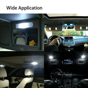 28pcs Car Interior White Combo LED Map Dome Door Trunk License Plate Light Bulbs - Rieworkes