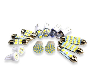 28pcs Car Interior White Combo LED Map Dome Door Trunk License Plate Light Bulbs - Rieworkes