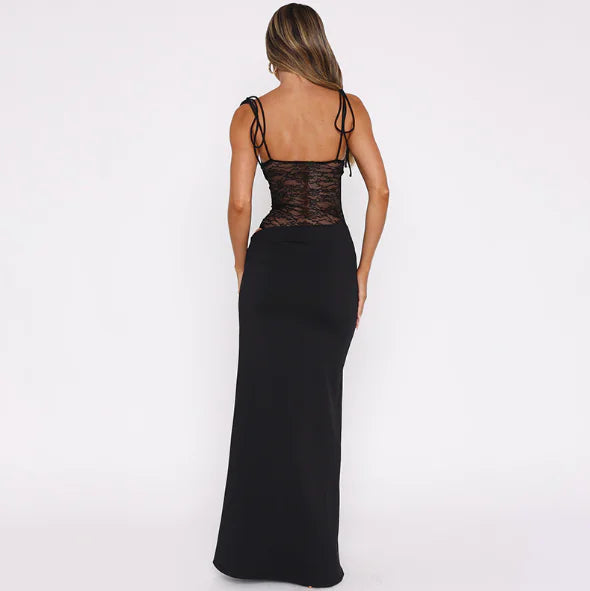 Transparent Mesh Lace Beach Dress