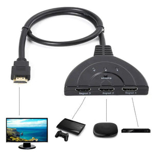 3 Port HDMI Splitter Cable 1080/4K Switch Switcher HUB Adapter for HDTV PS4 Xbox - Rieworkes