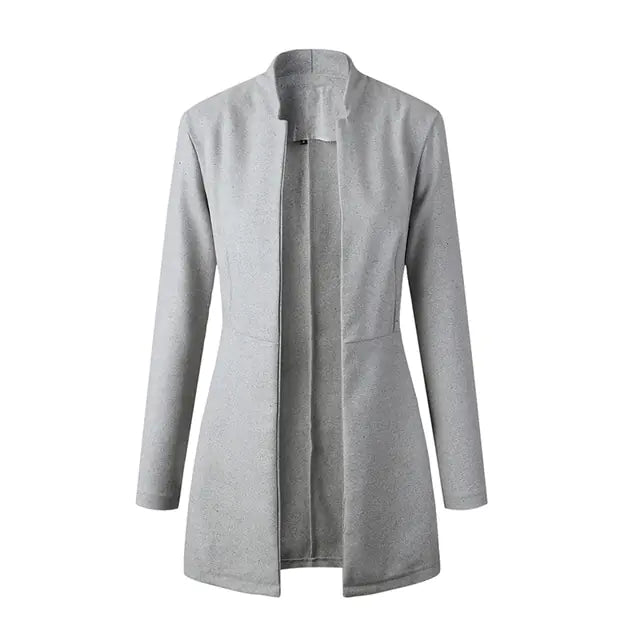 White Women's Blazer Jacket for Formal Work Fashion