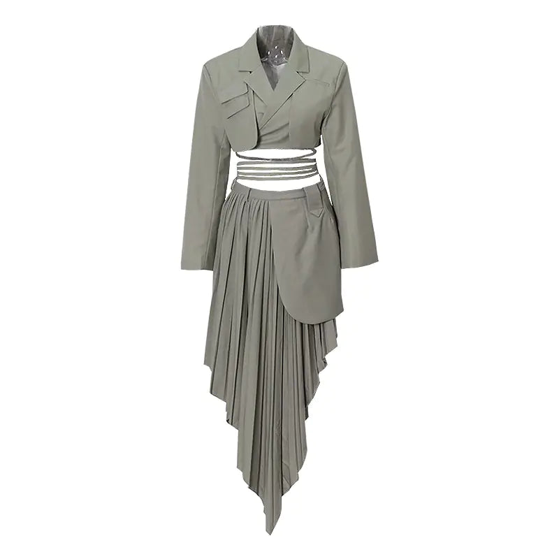 2024 Spring Women&#39;s Two-Piece Suit with Skirt Set