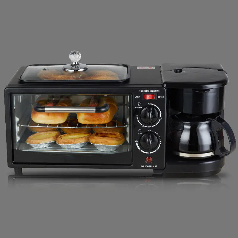 3-in-1 Breakfast Machine: Coffee Maker &amp; Toaster
