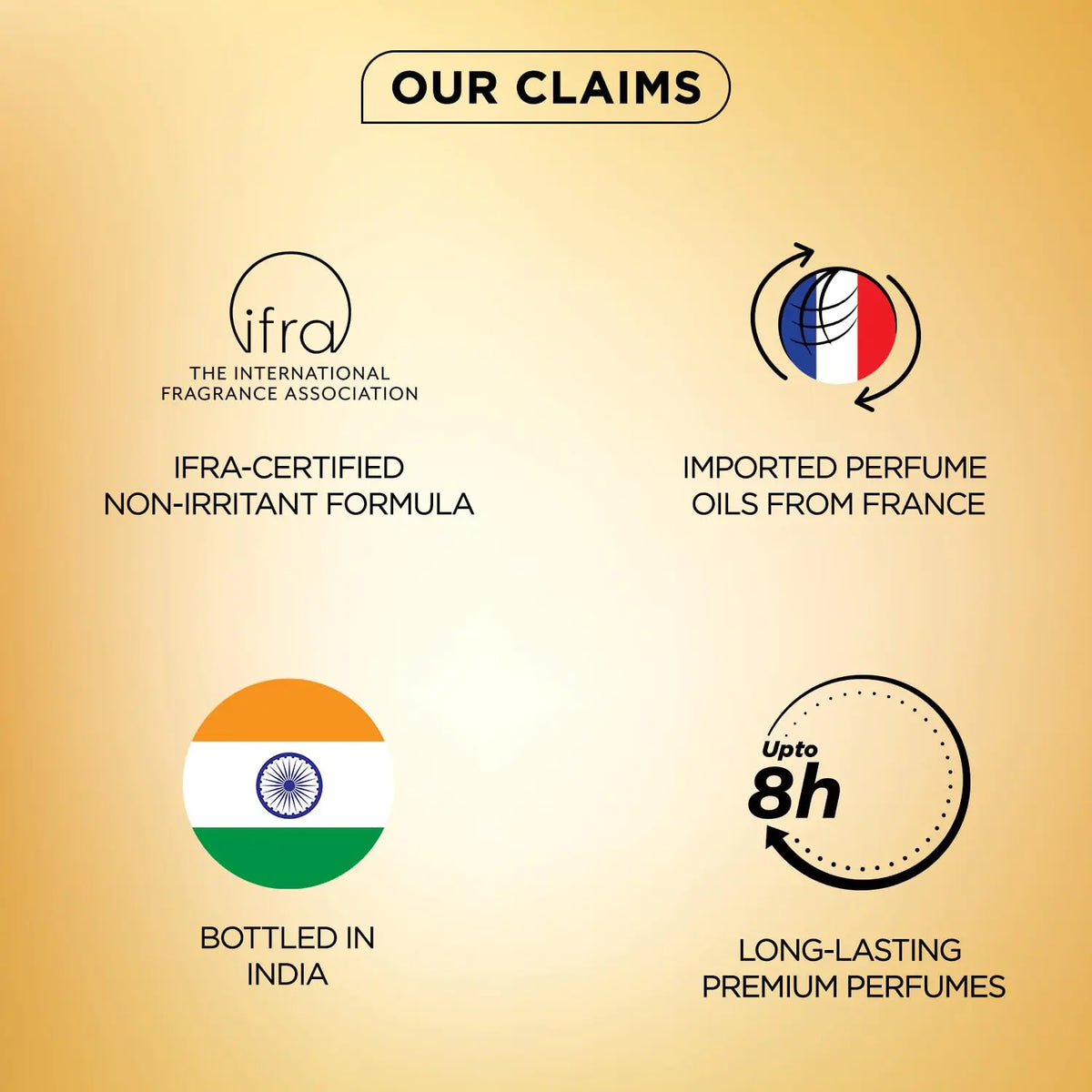 OUD GOLD Eau De Parfum (3.38 fl. oz.) | Intense Arabian Perfume for women &amp; men | Notes : Caramel, Orris, Rose, Jasmine | Family: Woody, Gourmand, Floral, and Oud | Vegan &amp; cruelty free OUD GOLD