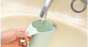 Wheat Square Mouth Oblique Toothbrush Cup