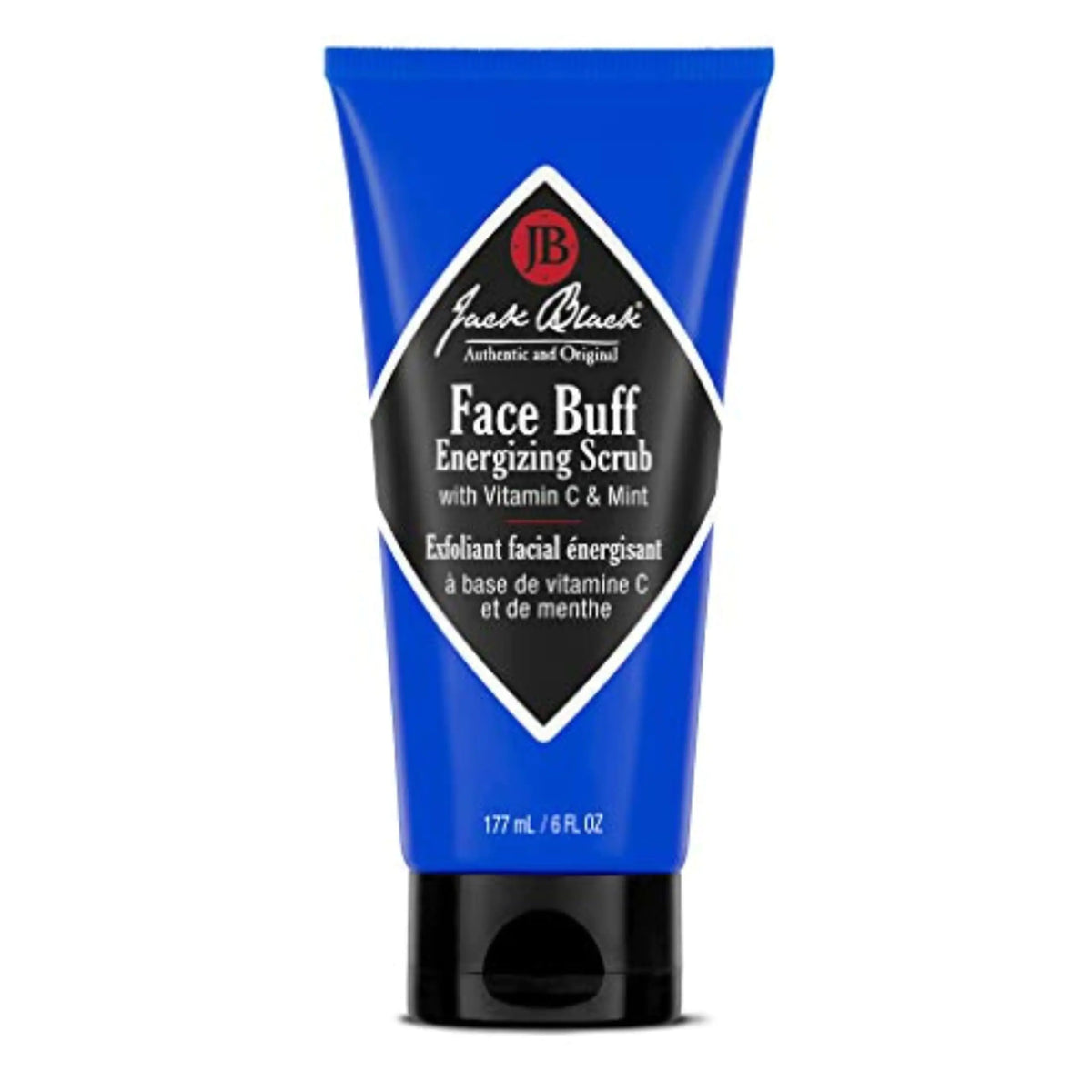 Jack Black Face Buff Energizing Scrub, 6 Fl Oz – Vitamin C &amp; Mint – Deep Cleaning Pre-Shave Cleanser, Men’s Facial Scrub, Remove Oil, Dirt &amp; Dead Skin, Men’s Cleanser, Hydrating Skincare 6 Fl Oz (Pack of 1)